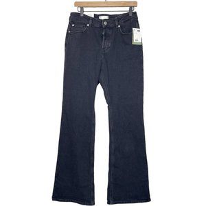 NWT H&M Flare Low Waist Jeans Black Women's Size 8